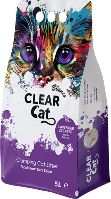 Żwirek dla kota Triton Clear Cat Blanco Lawenda żwirek bentonitowy 5l