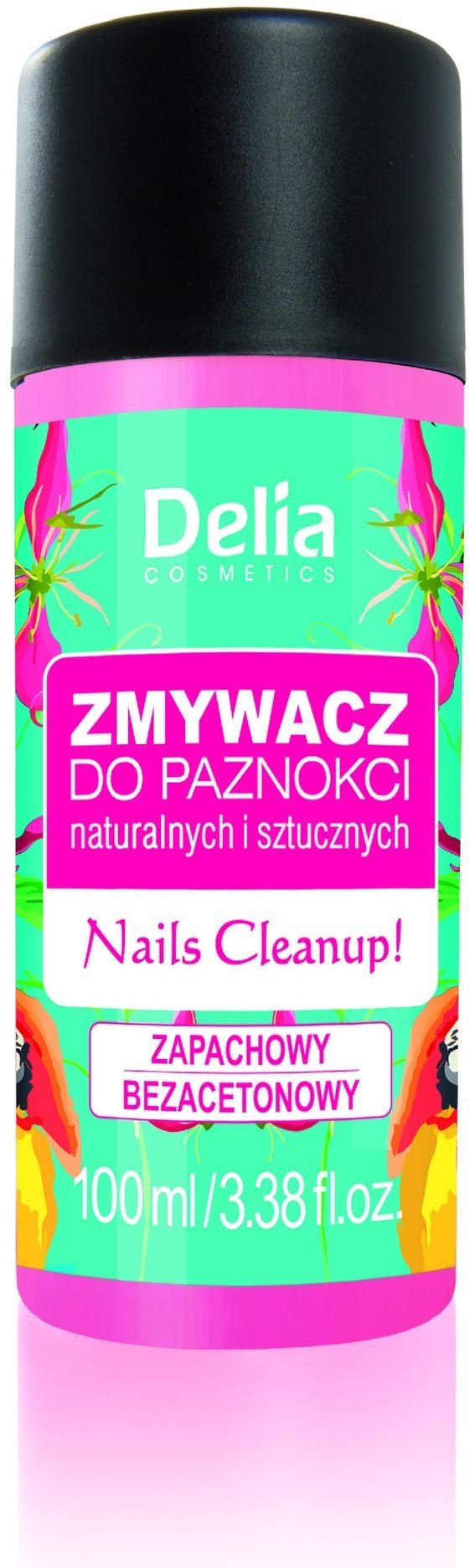 DELIA Zmywacz do paznokci sztucznych i naturalnych zapachowy, bezacetonowy 100 ml