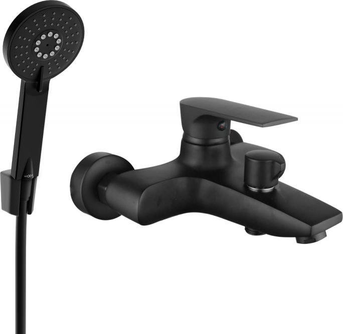 Bateria wannowa Mexen Mexen Axel R40 bateria wannowa z zestawem prysznicowym, czarna - 7383R40-70