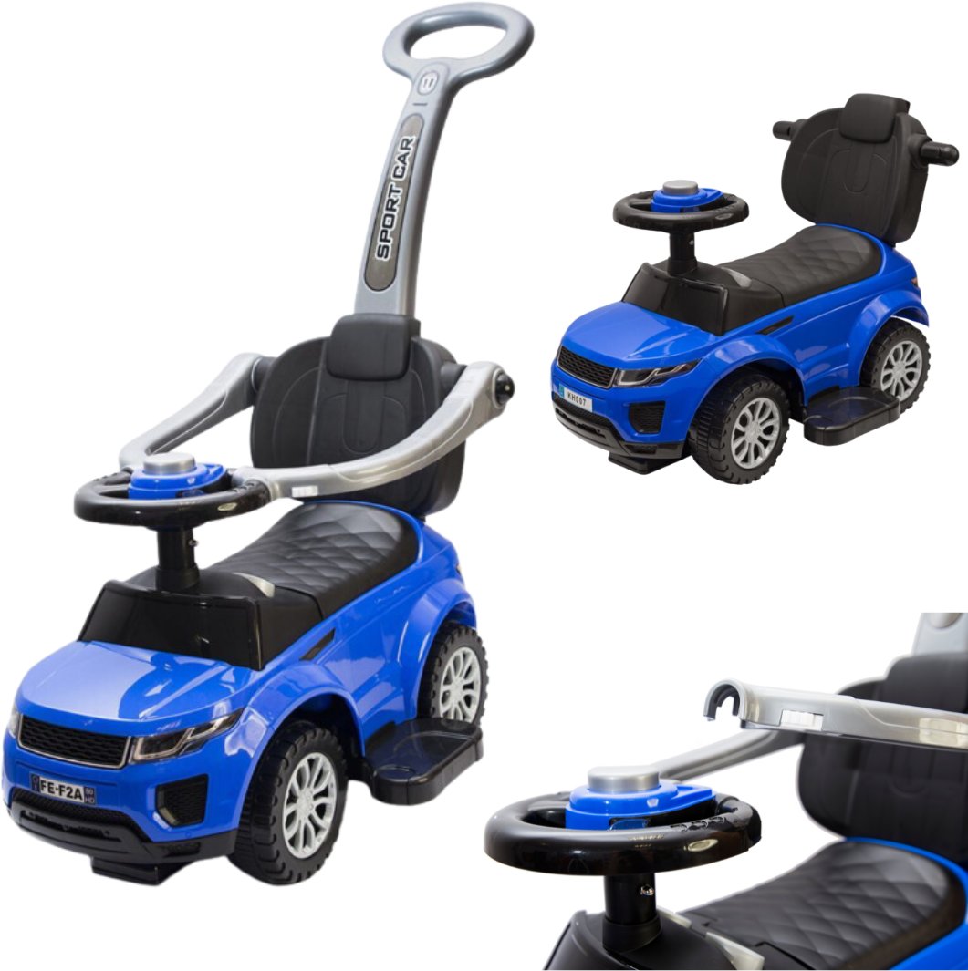 Jeździk odpychacz samochód 2w1 - niebieski