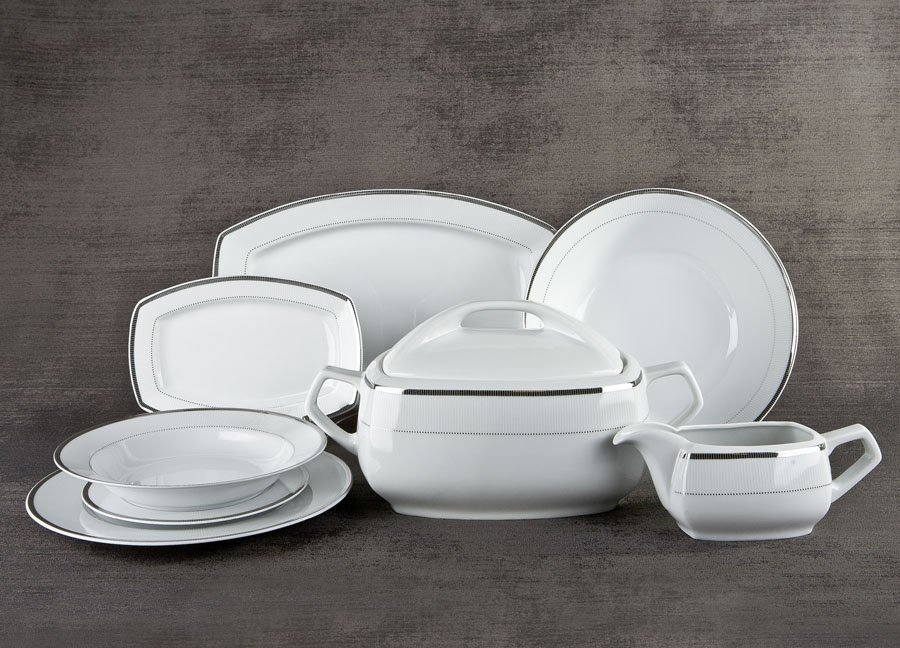 Ćmielów Serwis obiadowy 12/41 Marcello Silver