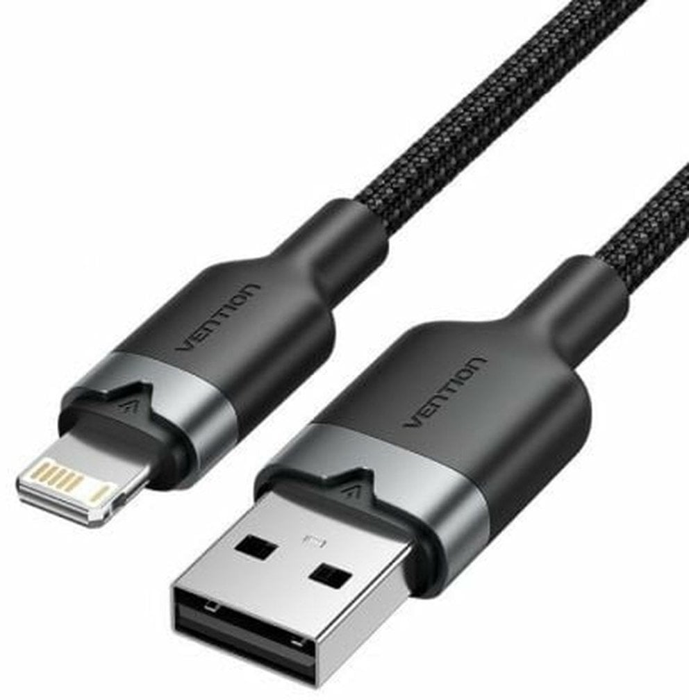 Kabel USB Vention USB-A - Lightning 1 m Czarny (S9915644)