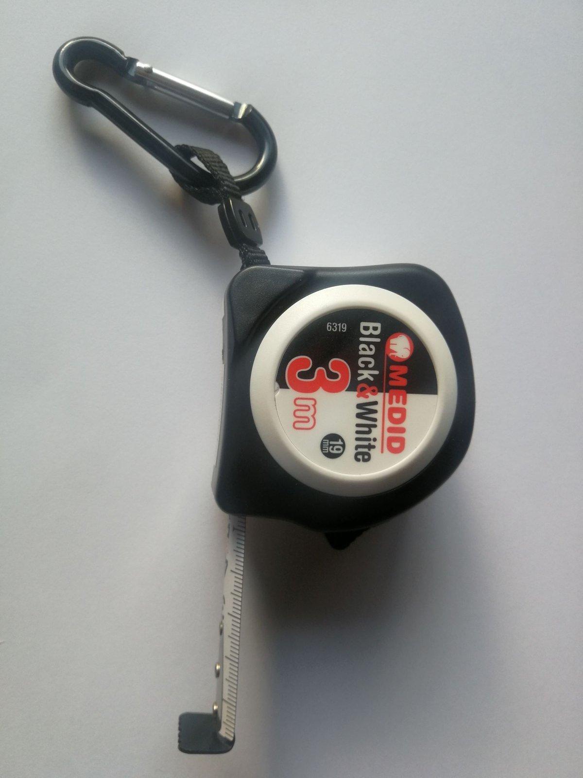 Medid Metrówka Zwijana Medid Black & White 3m 19mm Miarka Taśma Solidna