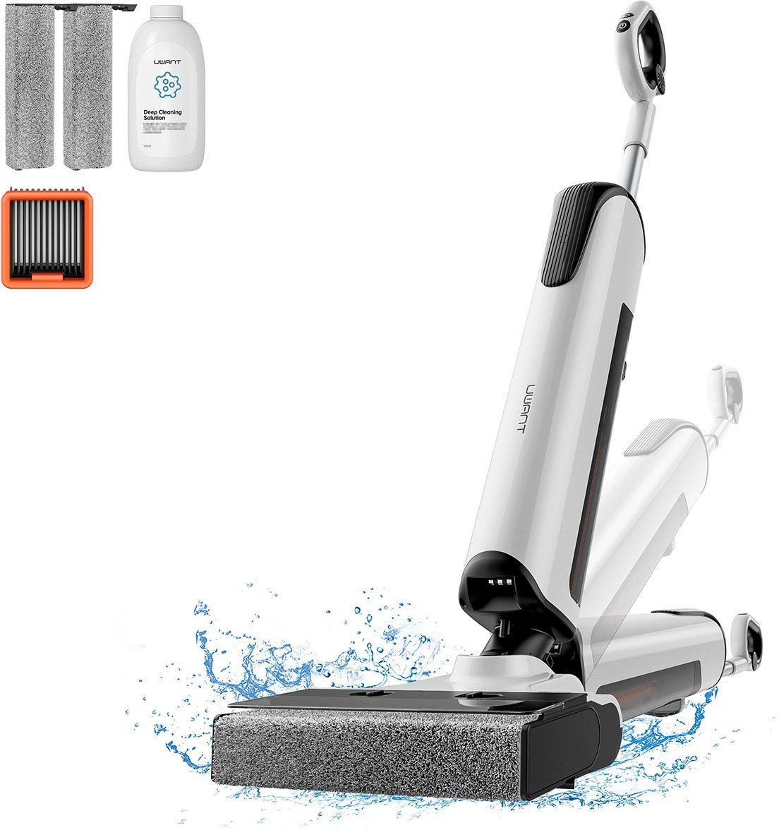 Odkurzacz pionowy UWANT D700 z funkcją mopowania i stacją ładowania - biały
