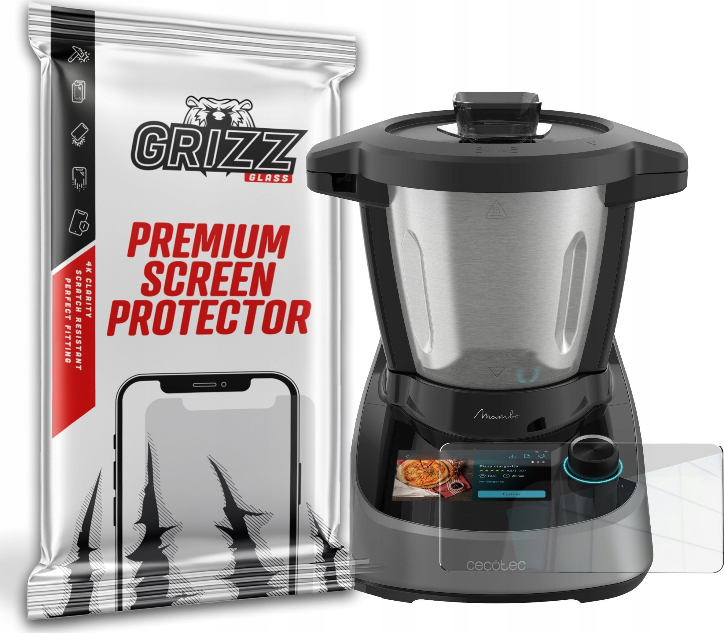 GrizzGlass Szkło hybrydowe GrizzGlass HybridGlass do Cecotec Mambo Touch 1600W