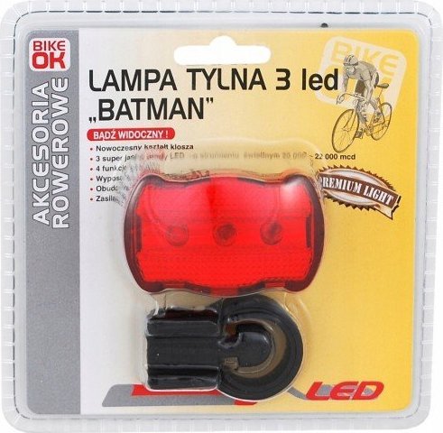 Profast Lampa rowerowa tylna podsiodełkowa batman 5 LED