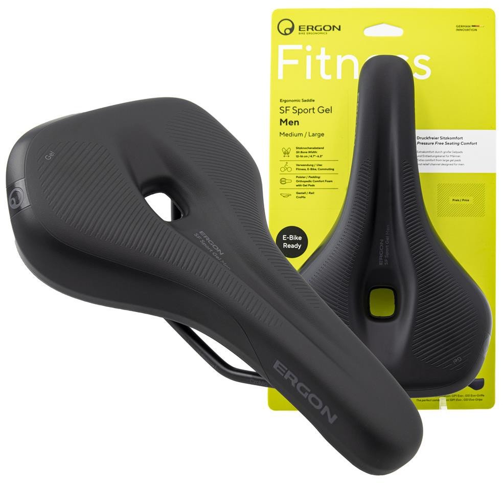 Siodełko Ergon SF Sport Gel Man, rozmiar M/L, czarne