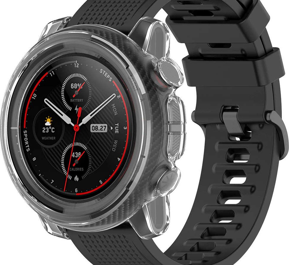Alogy Etui silikonowe nakładka Alogy case do Xiaomi Amazfit Stratos 3 Przezroczyste