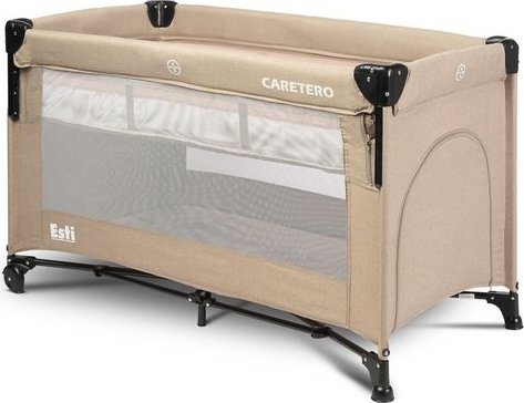 Wózek Caretero ŁÓŻECZKO TURYSTYCZNE ESTI Z OPUSZCZANYM BOKIEM BROWN