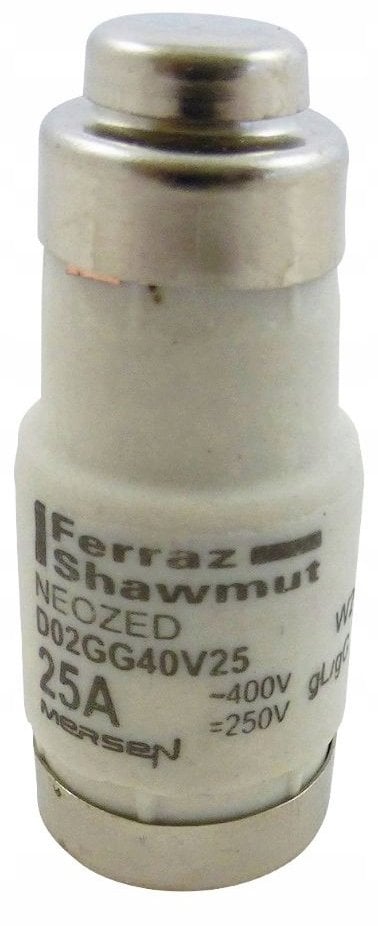Wkładka bezpiecznikowa D02 gG 400VAC /250VDC 25A W213160