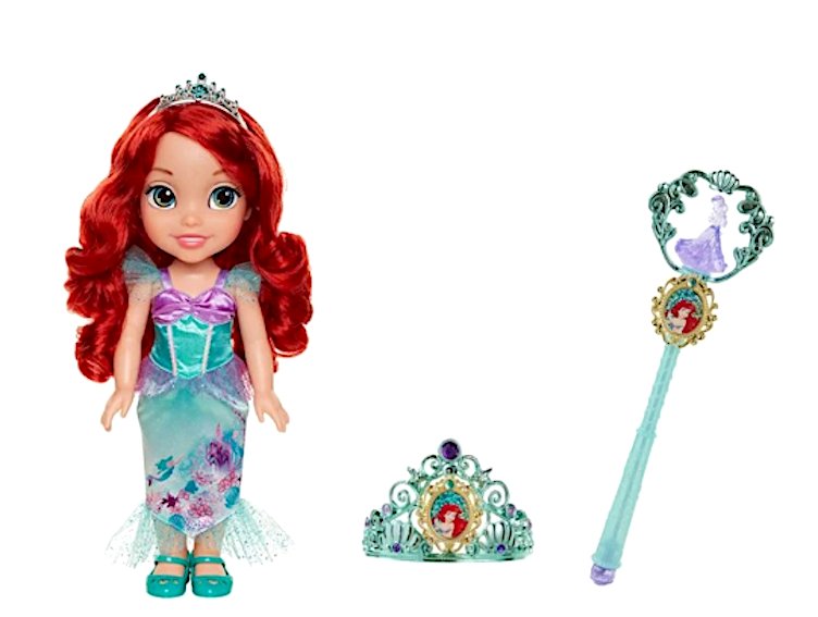 Duża lalka Disney princess Arielka ARIEL z akcesoriami diadem tiara różdżka
