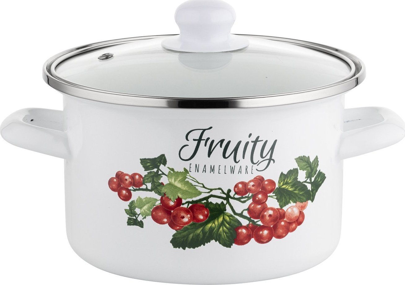 Emalia Pleszew Garnek emaliowany Emalia Polska Pleszew Kalina 16 cm 2 l