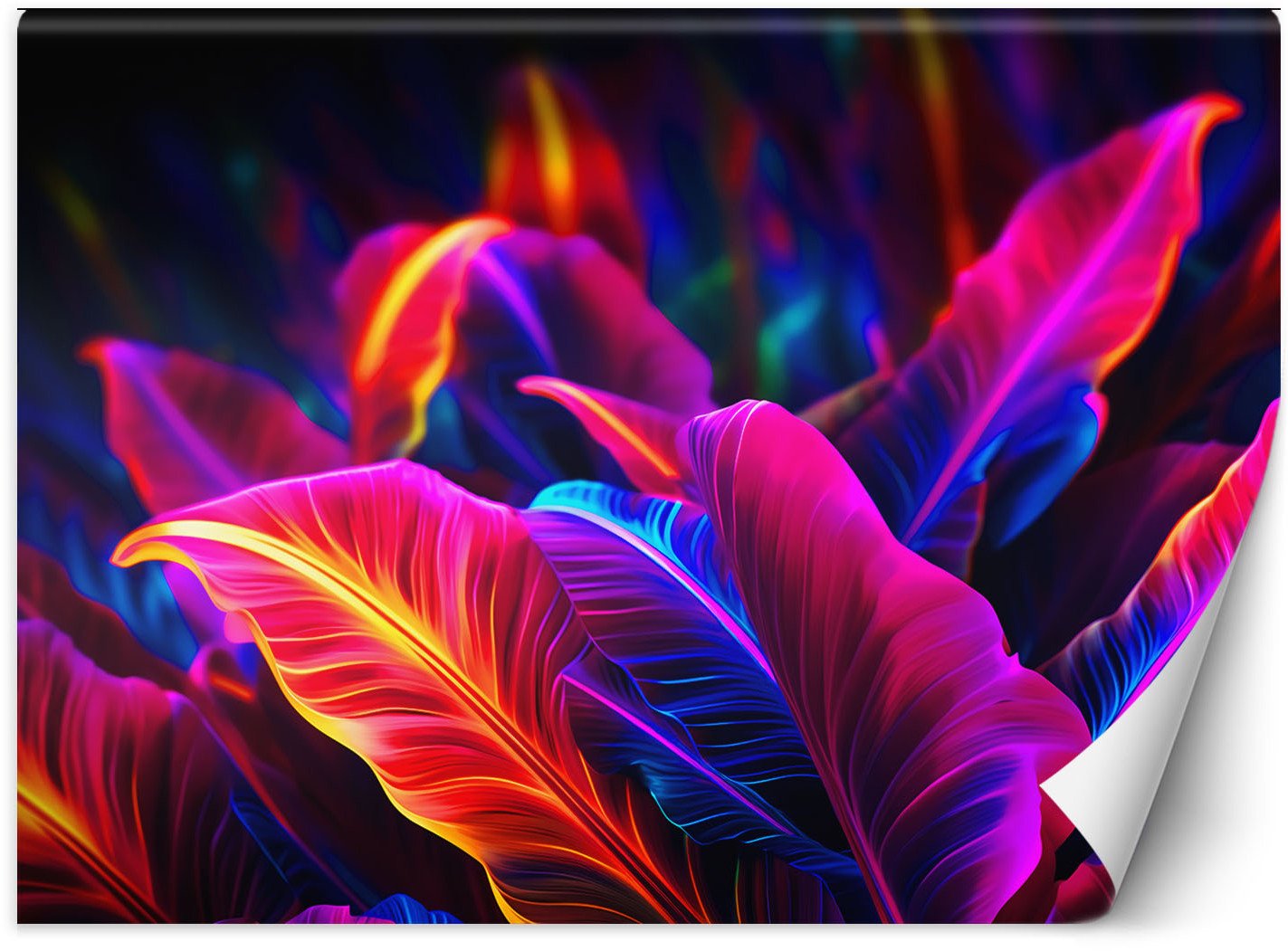 Feeby Fototapeta Neonowe liście 400x280 xxl