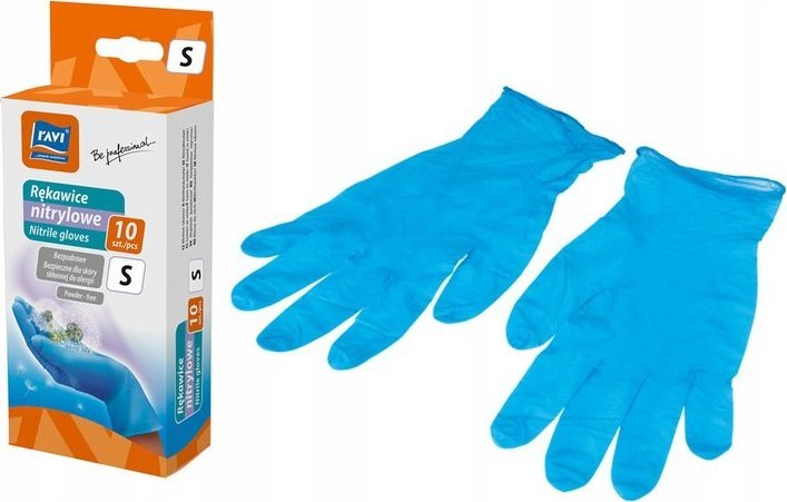 Ravi Rękawice nitrylowe S, 10 szt. (antyalergiczne)