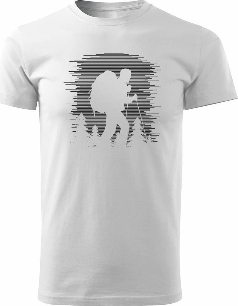 Topslang Koszulka outdoor w góry dla turysty namiot Tatry trekkingowa męska biała REGULAR r. XL