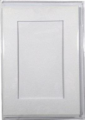 Karta passepartout + koperta biała 5szt