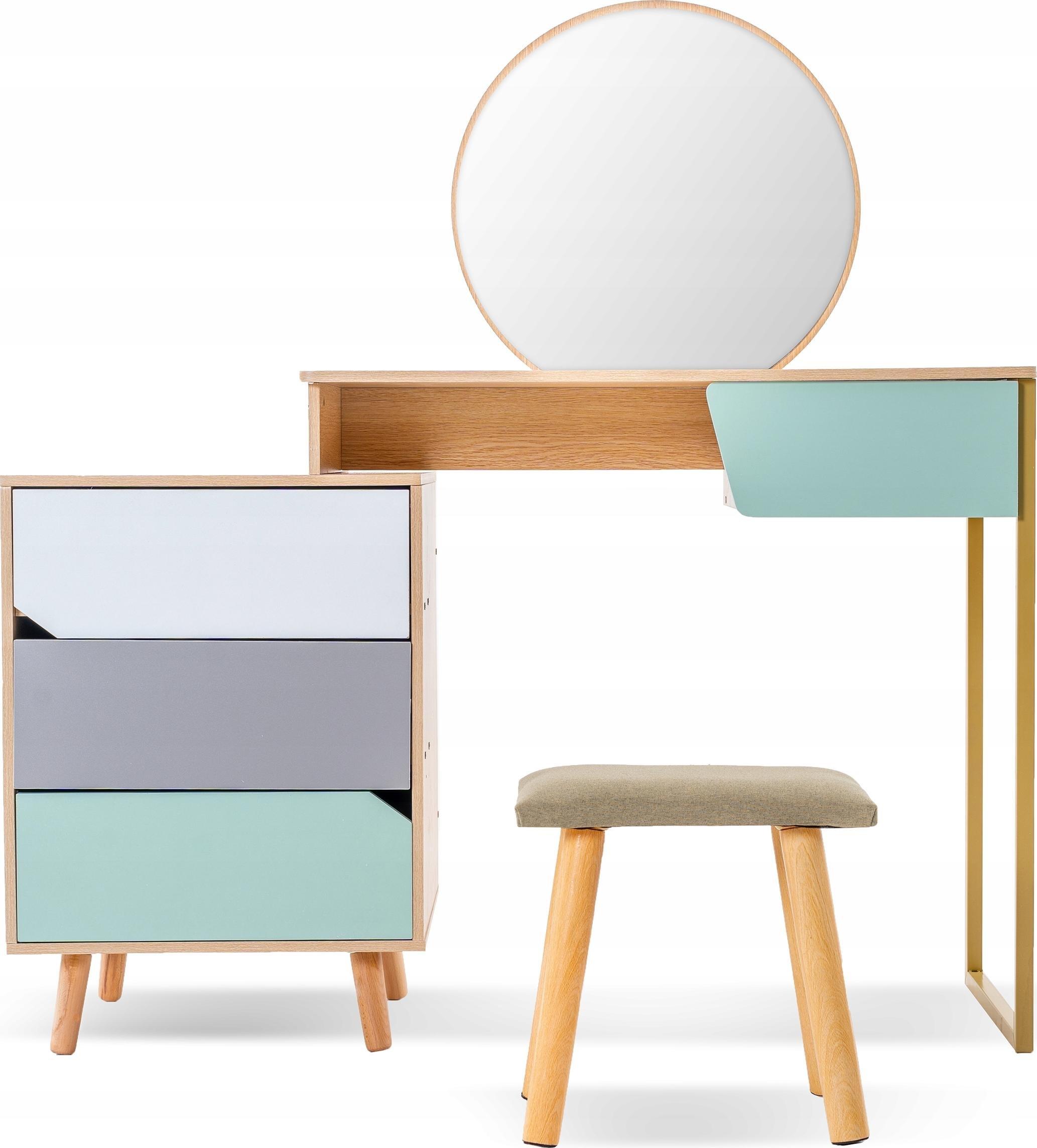 Corciano TOALETKA KOSMETYCZNA Z LUSTREM DREAM TABORET