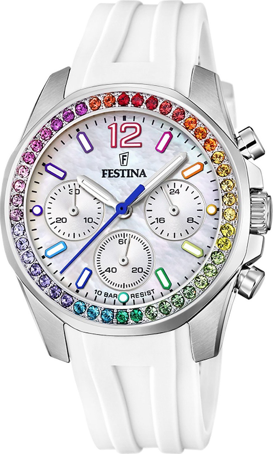 Zegarek Festina Zegarek damski Festina F20610-2 biały
