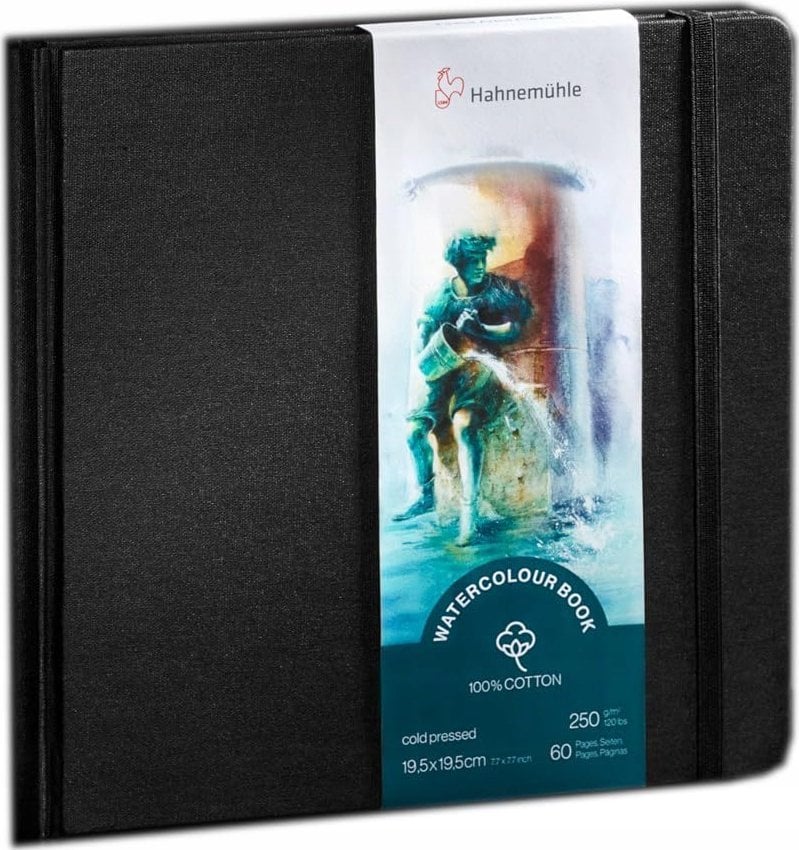 Hahnemühle Hahnemühle Watercolour Book 250g 100% Cotton 19,5x19,5cm 60 Pages