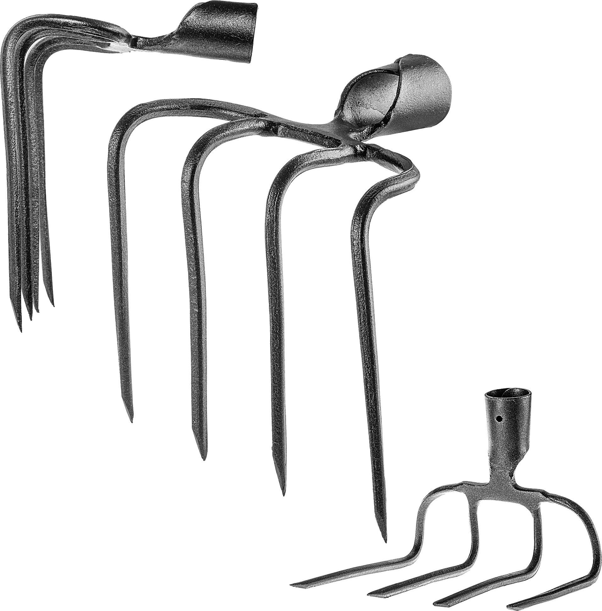 Kadax Haki 4-Zębne Do Nawozu Obornika Nieoprawione Widły Kopacz Bez Trzonka