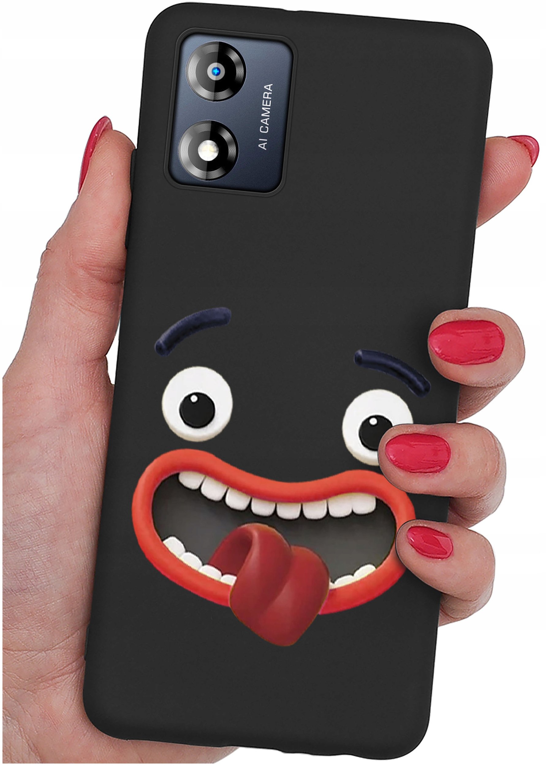 Etui do Motorola Moto E13 WZORY |SILIKONOWE MATT CASE + SZKŁO 9H