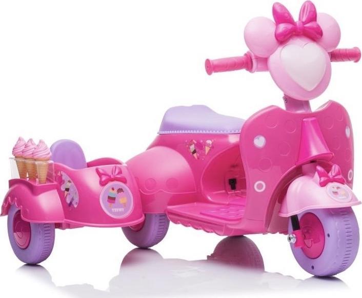 Lean Cars Skuter Lodziarnia Trójkołowy JT5258 Różowy