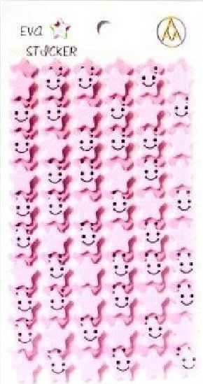 Stiker Gwiazdka piankowy jasny róż