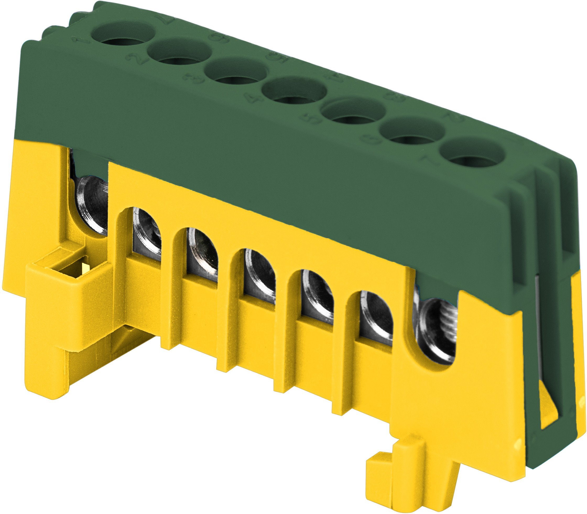 Listwa zasilająca Orno Listwa zaciskowa izolacyjna PRO PE, 7 przewodów, zielony, OR-LZ-8208/7/GN