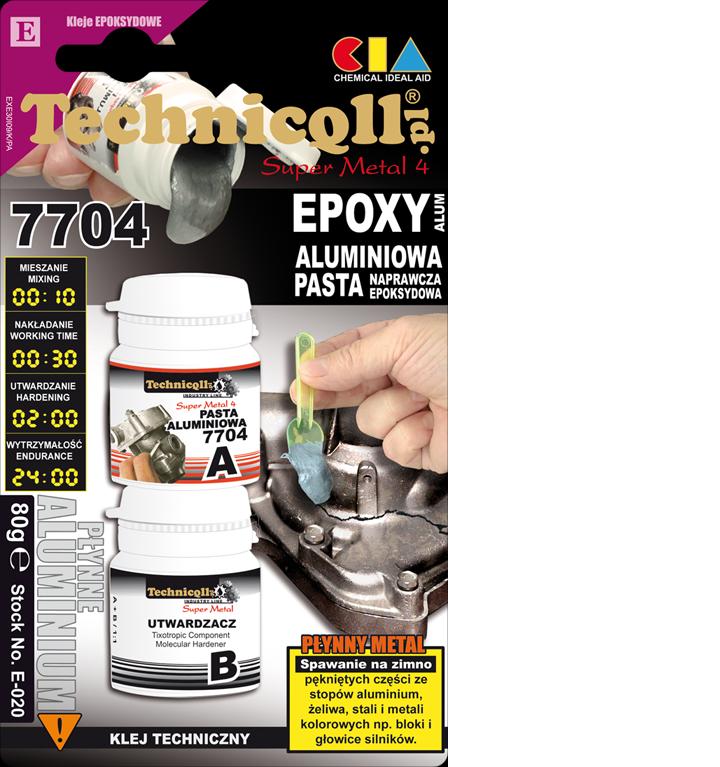 Technicqll Pasta epoksydowa aluminiowa Super Metal 4 7704 80g (E-020)