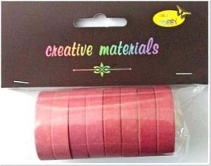 Taśmy papierowe różowe 10mm 8szt