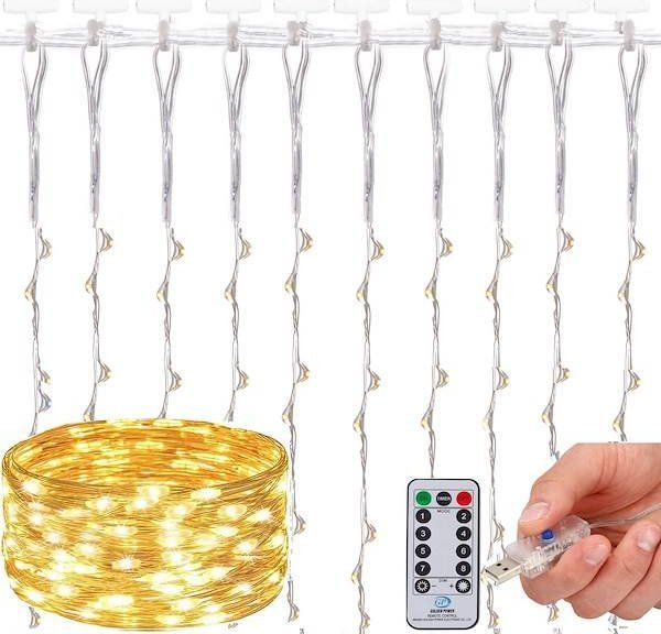 Dekoracja świąteczna Springos kurtyna świetlna