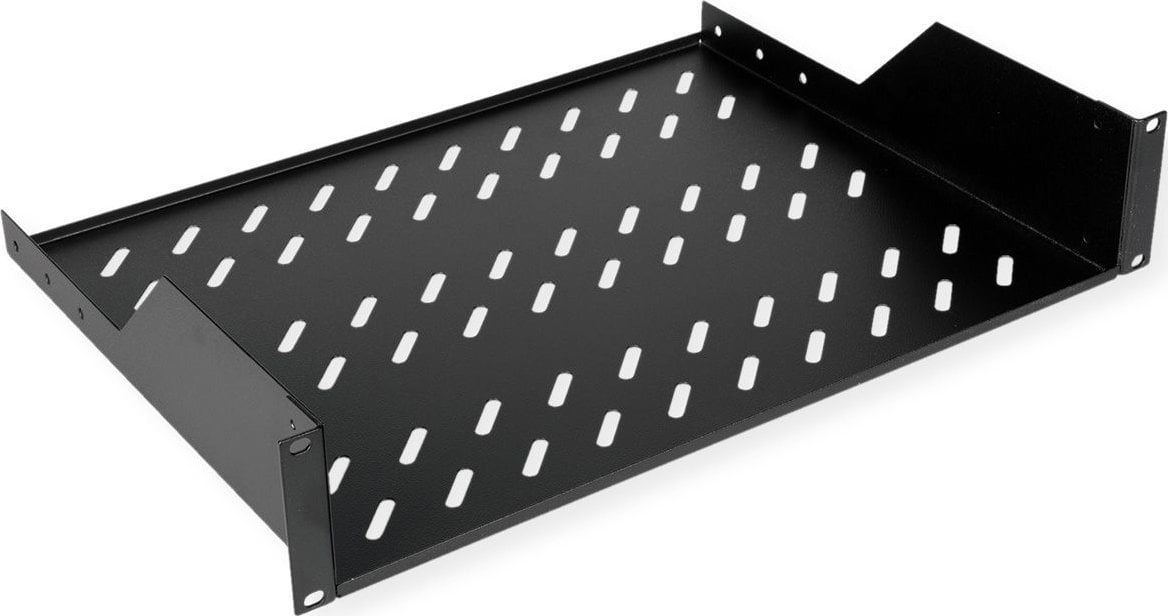 ROLINE Fachboden 48,26cm 19Zoll 2 HE 350 T 25kg Tragkraft schwarz