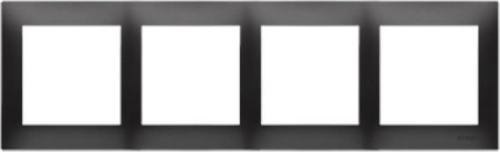 Kontakt-Simon Simon 54 Premium Ramka 4-krotna PREMIUM IP20 / IP44 czarny mat DR4/49