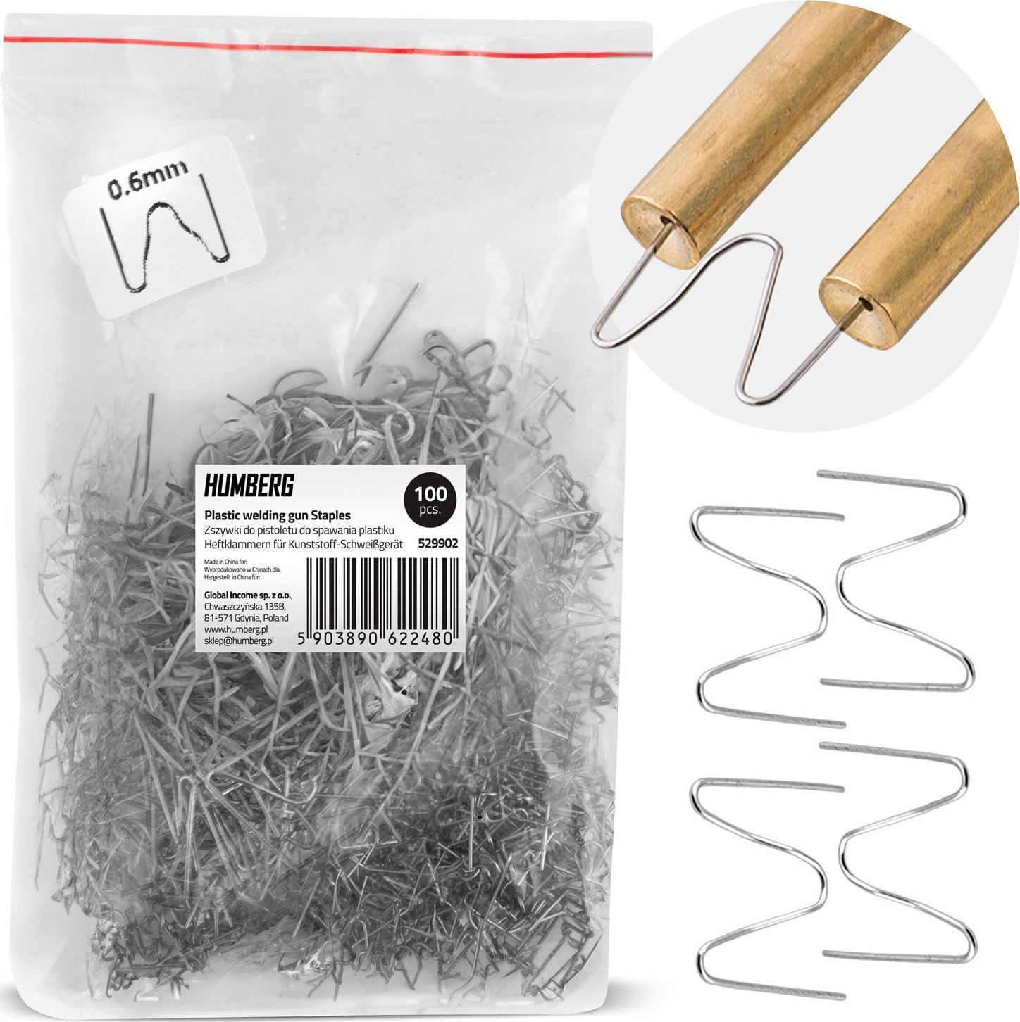 Humberg Zszywki do spawarki do plastiku 100 szt typ B Humberg