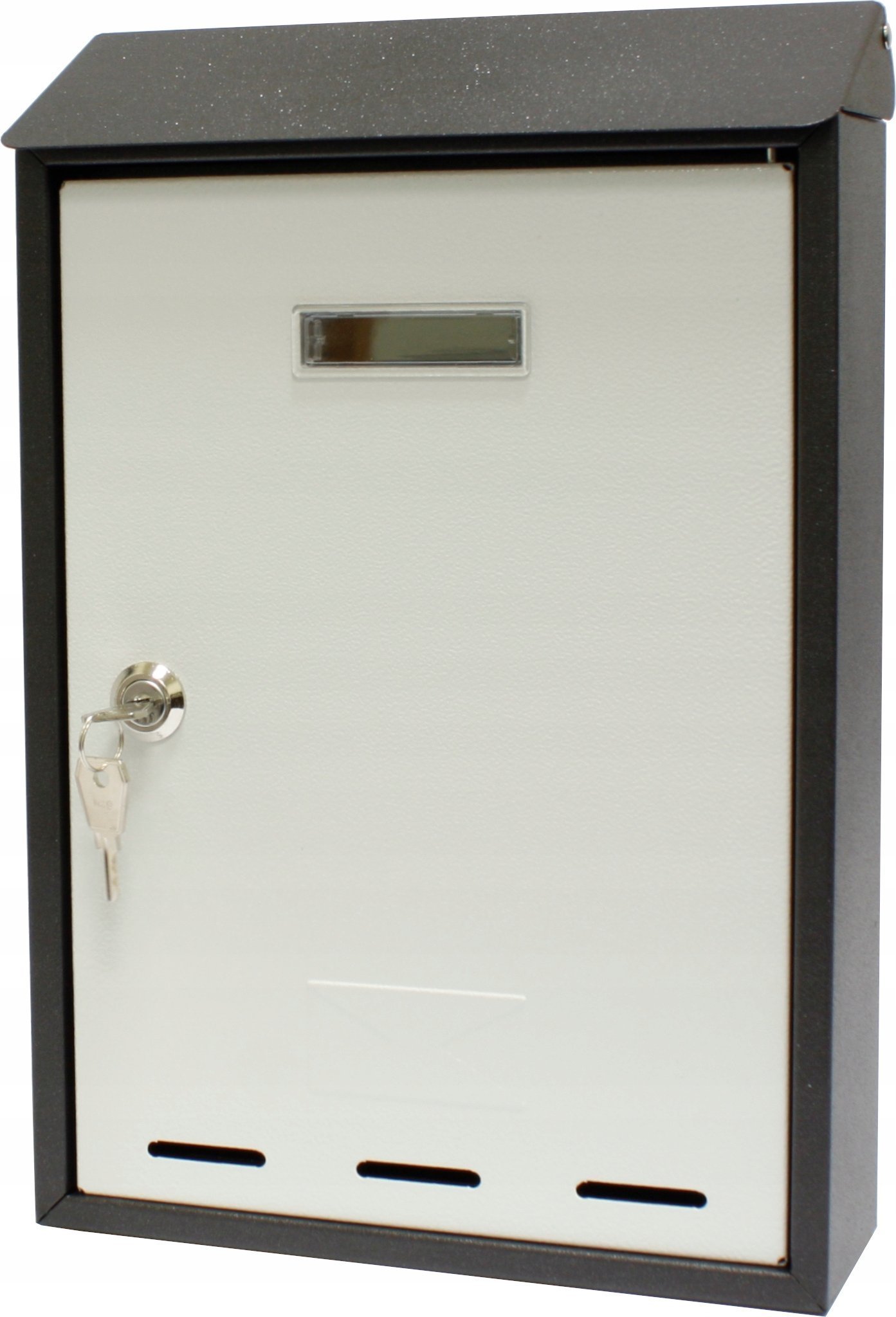 Metalplus METALPLUS Skrzynka na listy pocztowa czarno-szara