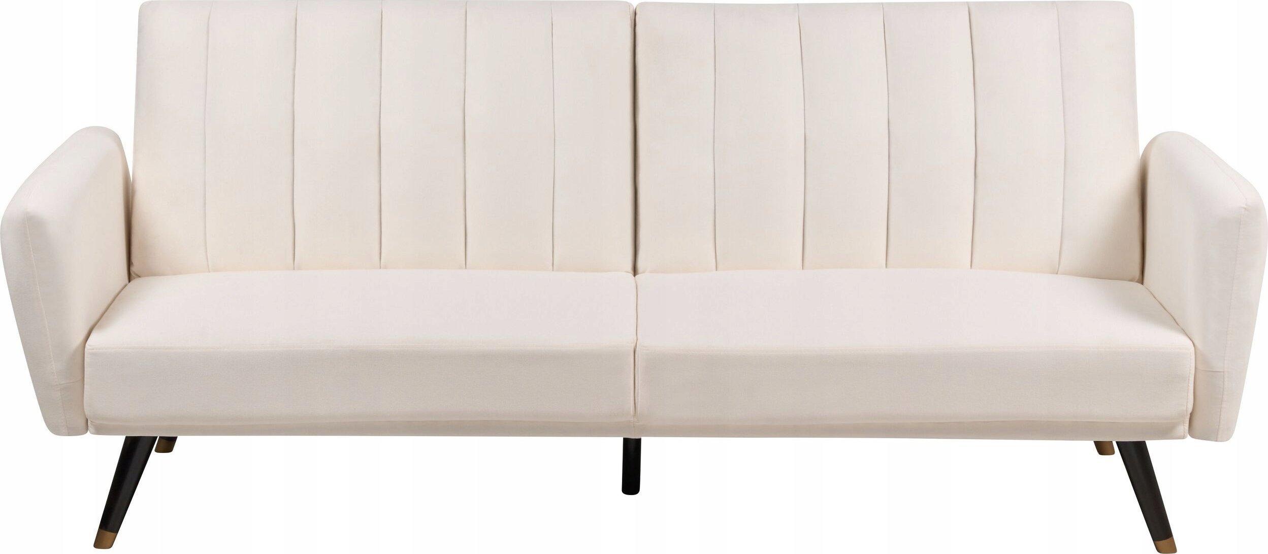 Beliani Sofa rozkładana jasnobeżowa VIMMERBY