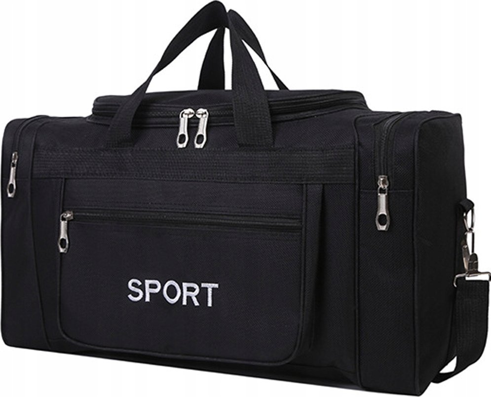 Korbi TORBA PODRÓŻNA SPORTOWA TRENINGOWA 30L CZARNA BAGAŻ NA SIŁOWNIĘ BASEN DUŻA