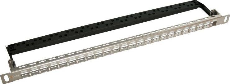 Solarix Patch panel 19" 0,5U 24x RJ-45 Cat.6 UTP z wspornikiem (SX24HDM-0-STP-SL-UNI)