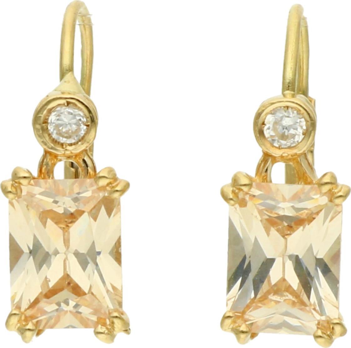 Rosanto Złote kolczyki z cytrynem 585 14k