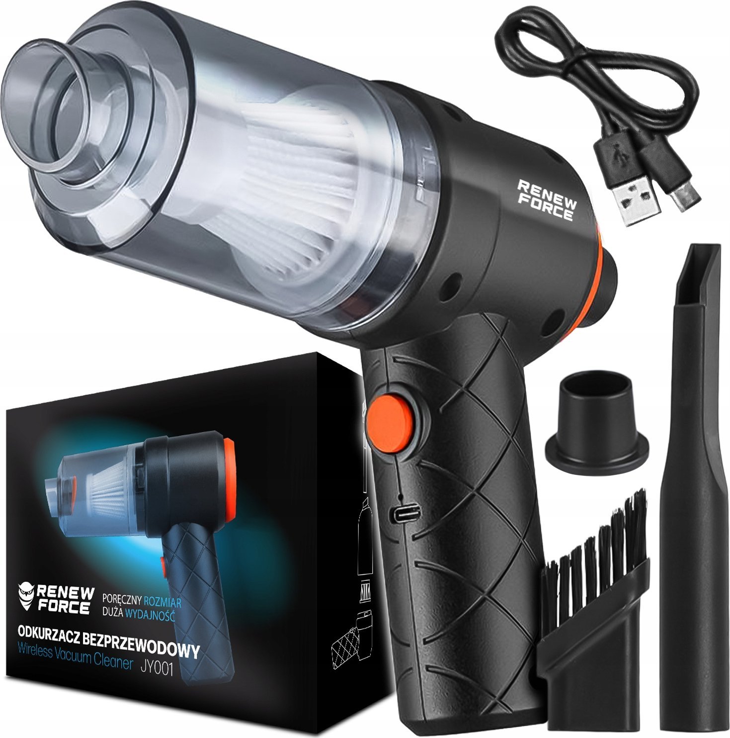 ODKURZACZ BEZPRZEWODOWY RĘCZNY JY001