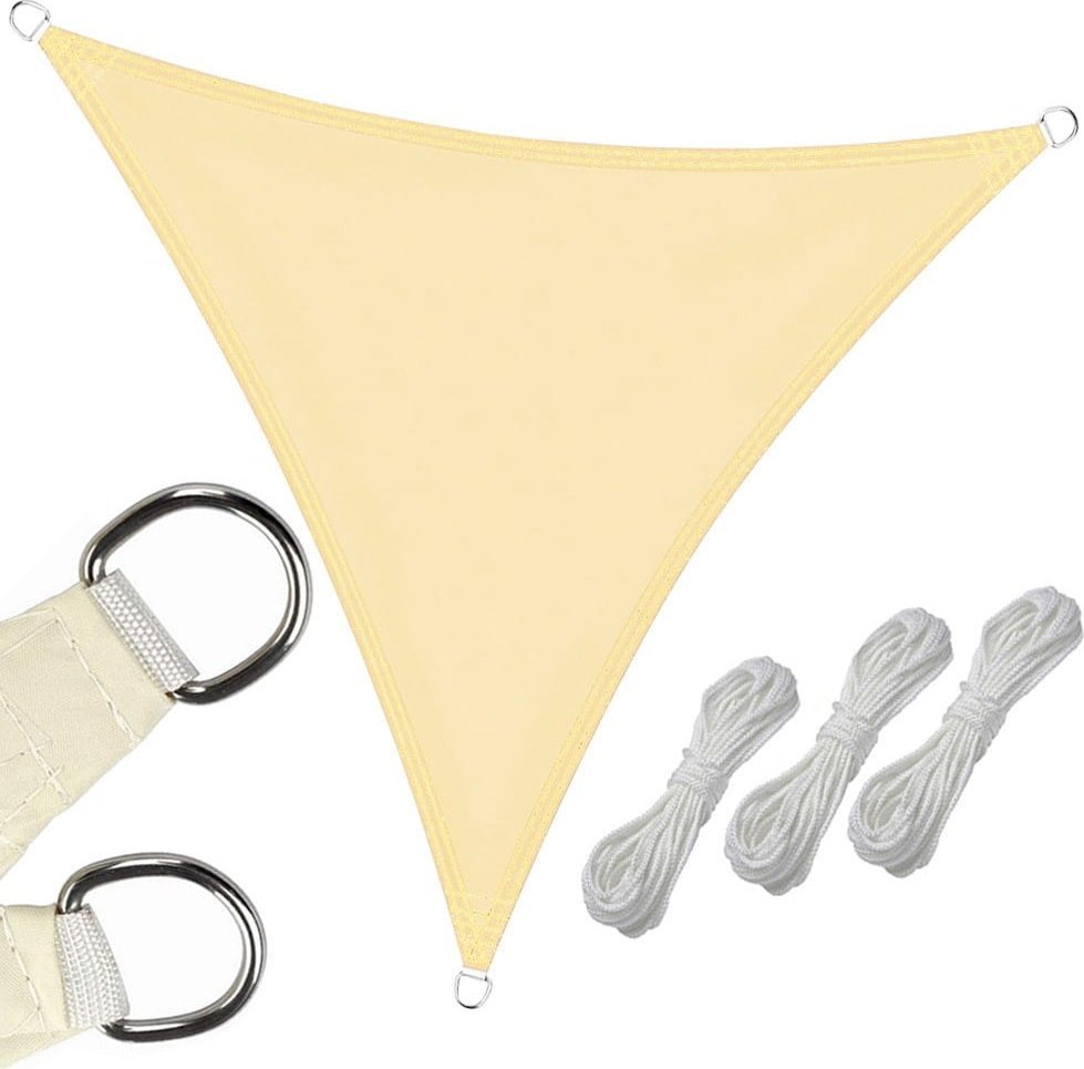 Verk Żagiel przeciwsłoneczny ogrodowy wodoodporny 3x3x3m beżowy 01885 BE VERK GROUP