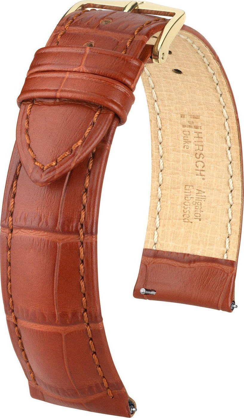 Hirsch Jasnobrązowy pasek skórzany 18 mm HIRSCH Duke 01028070-1-18 (L)