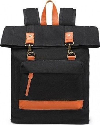 Plecak turystyczny Kono Czarny Płócienny Plecak Vintage A4 Arizona