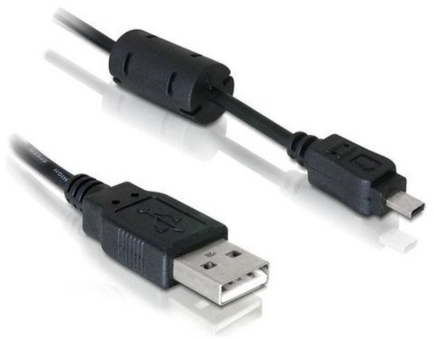 Kabel USB Digitus USB-A - miniUSB 2 m Czarny