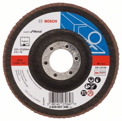 Bosch Listkowa tarcza szlifierska X551 P80 115mm wygięta (2608606754)