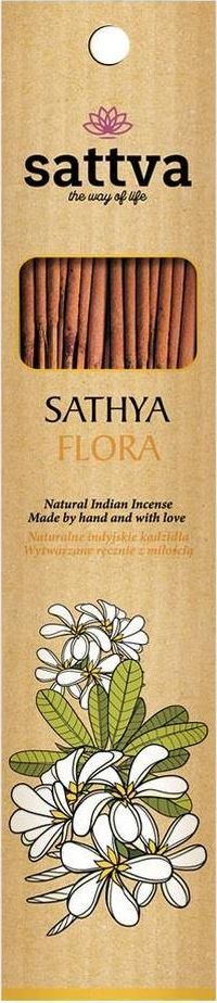 Sattva Natural Indian Incense naturalne indyjskie kadzidełko Sathya Flora 15szt.
