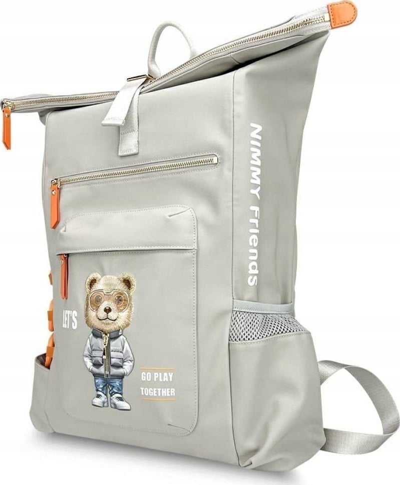 Plecak Nimmy Cool&Cute 2.0 Bear do laptopa szary