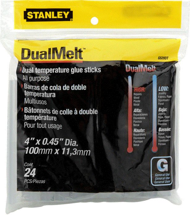 Wkłady klejowe Stanley 12 mm x 100 mm przezroczyste 24 szt. 1-GS20DT