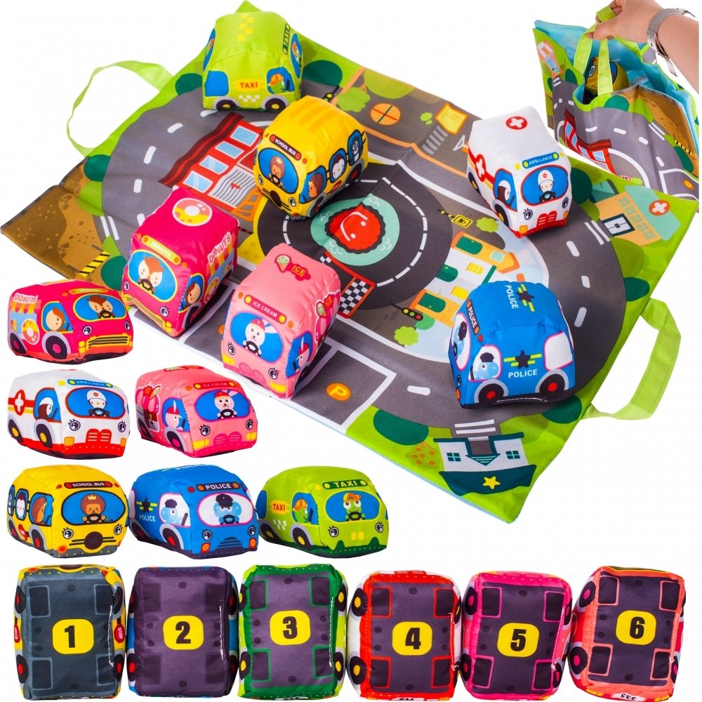 Q-Connect Mata-Torba Na Podłogę Z 6 Autkami