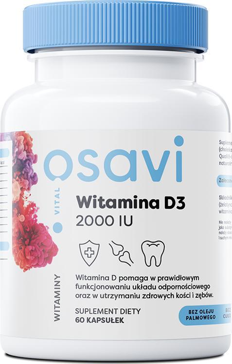 Osavi Osavi - Witamina D3, 2000IU, 60 kapsułek miękkich